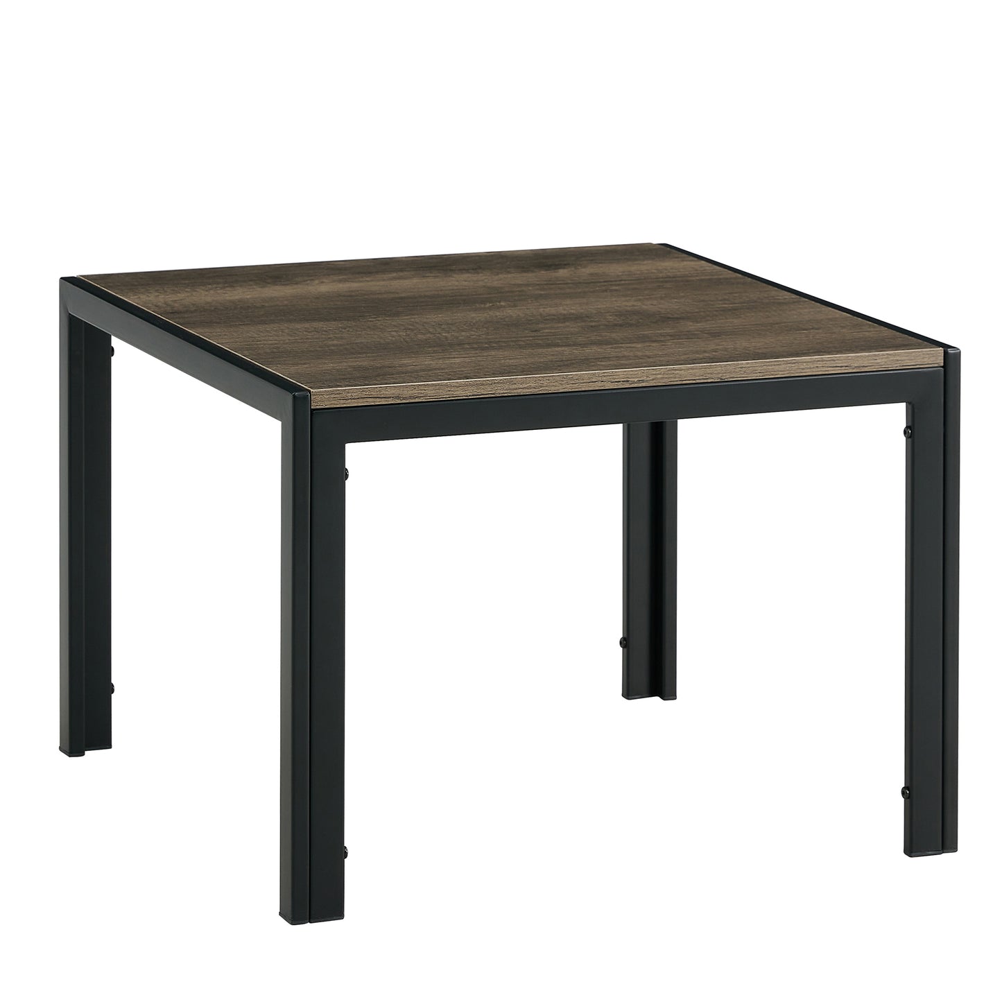 Oak Grey Modern Nesting Coffee Table Set of 2 with Tempered Glass Surface