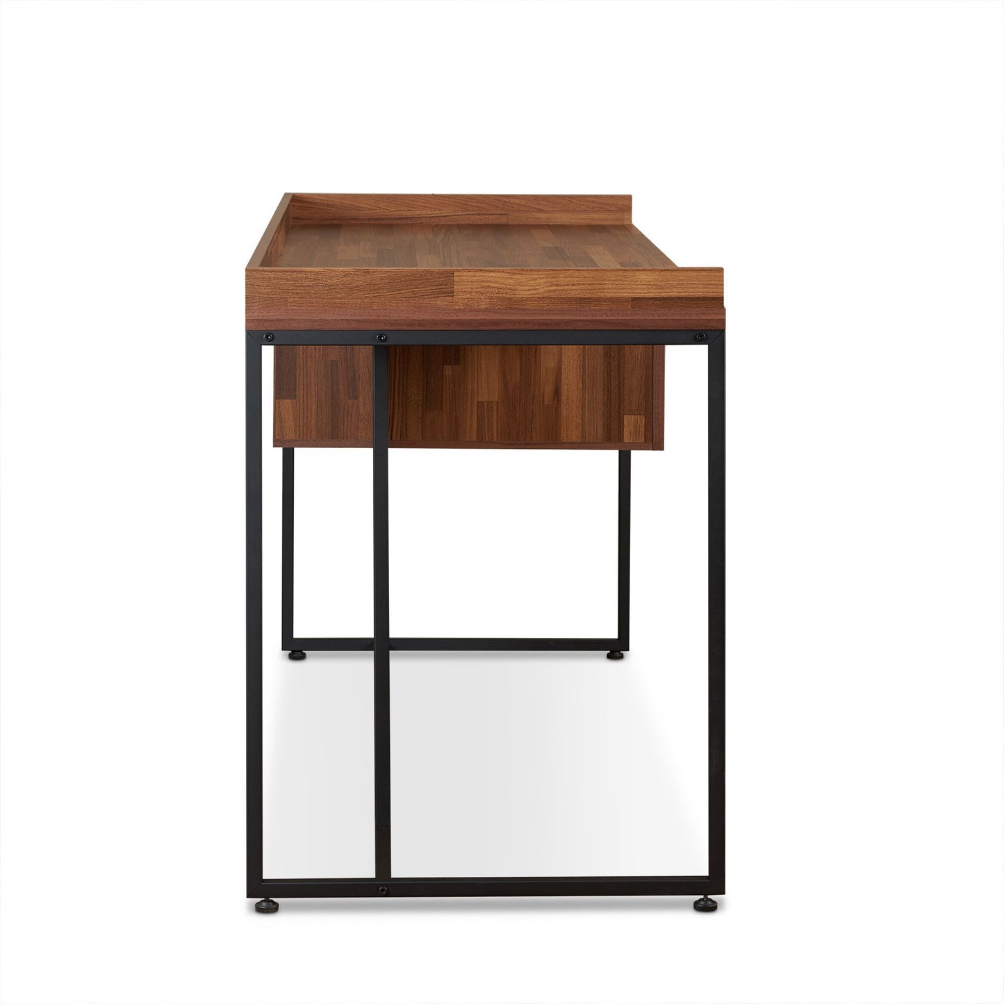 Sara Office Desk in Walnut and Black Sand