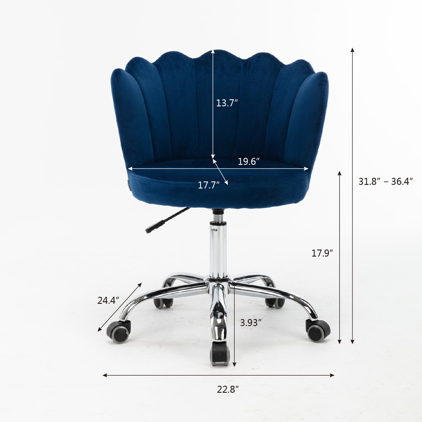 Swivel Shell Chair for Living Room/Bed Room, Modern Leisure office Chair  Blue