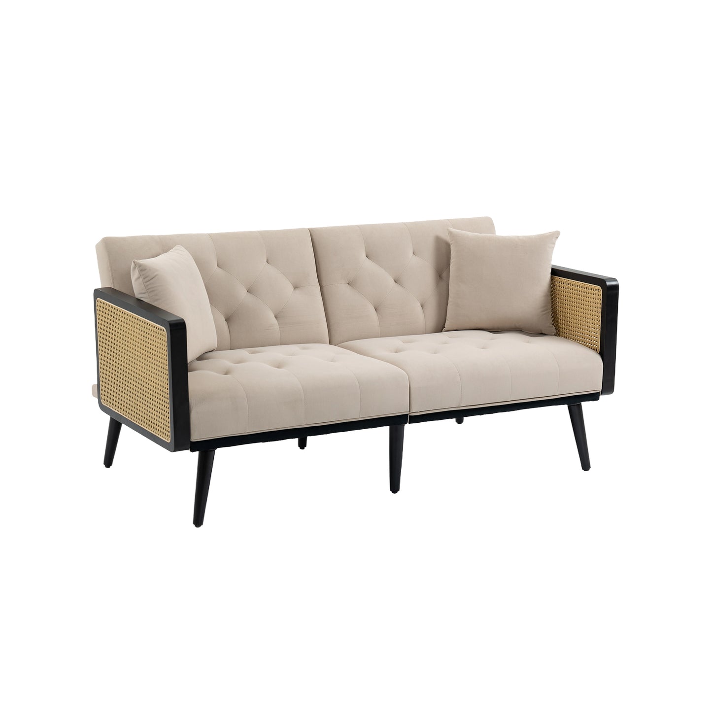 Velvet  Sofa , Accent sofa .loveseat sofa with metal  feet