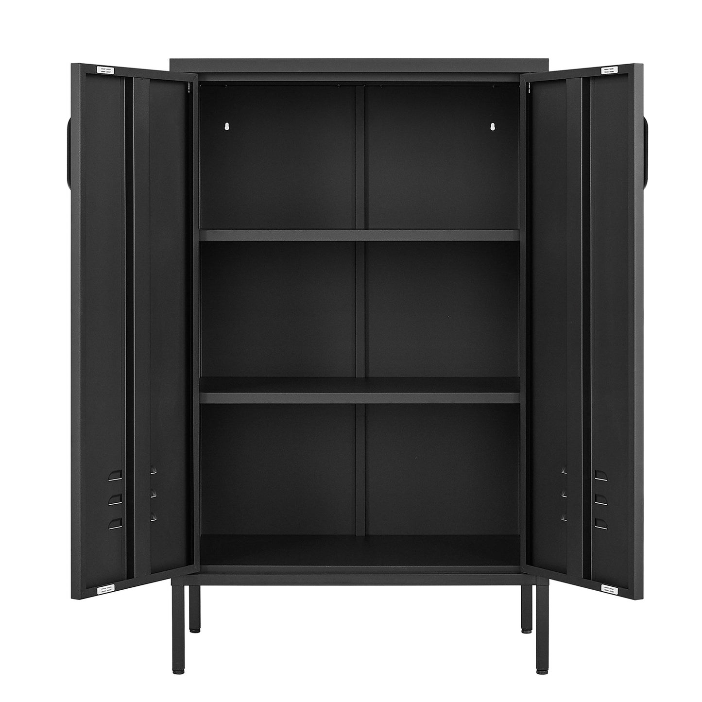 Versatile 2 Door Storage Cabinet with Movable Partitions