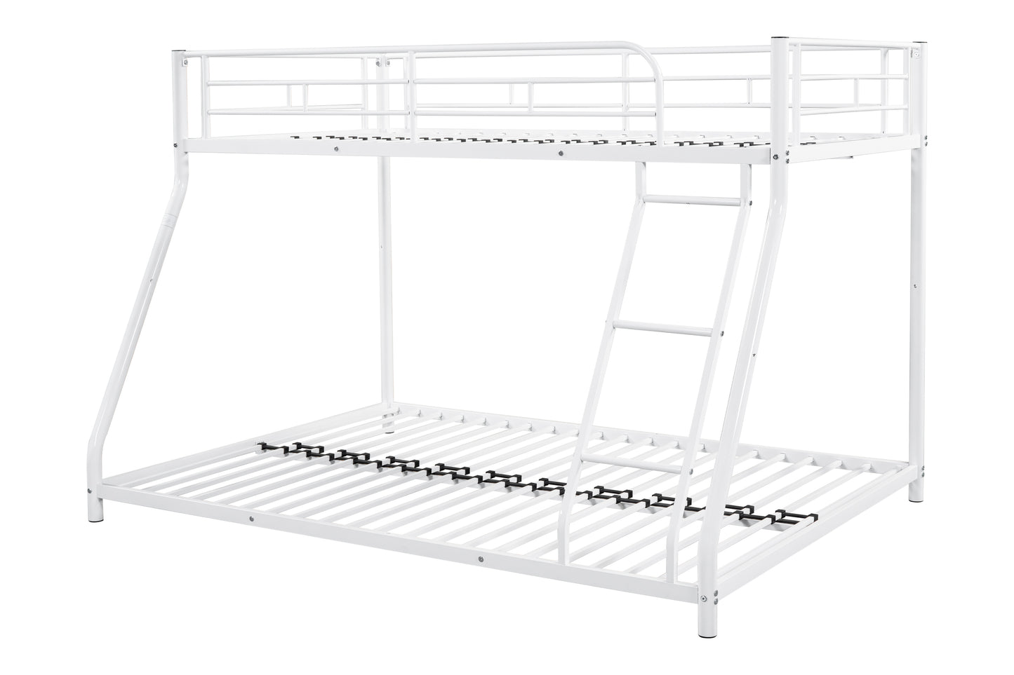 Noise-Reducing Twin over Full Metal Bunk Bed with Safety and Space-Saving Features