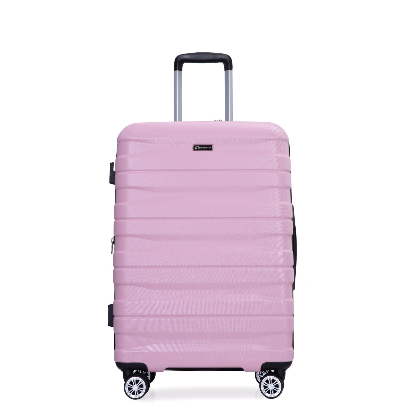 3 Piece Luggage Sets PC Lightweight & Durable Expandable Suitcase with Two Hooks, Double Spinner Wheels, TSA Lock, (21/25/29) Pink