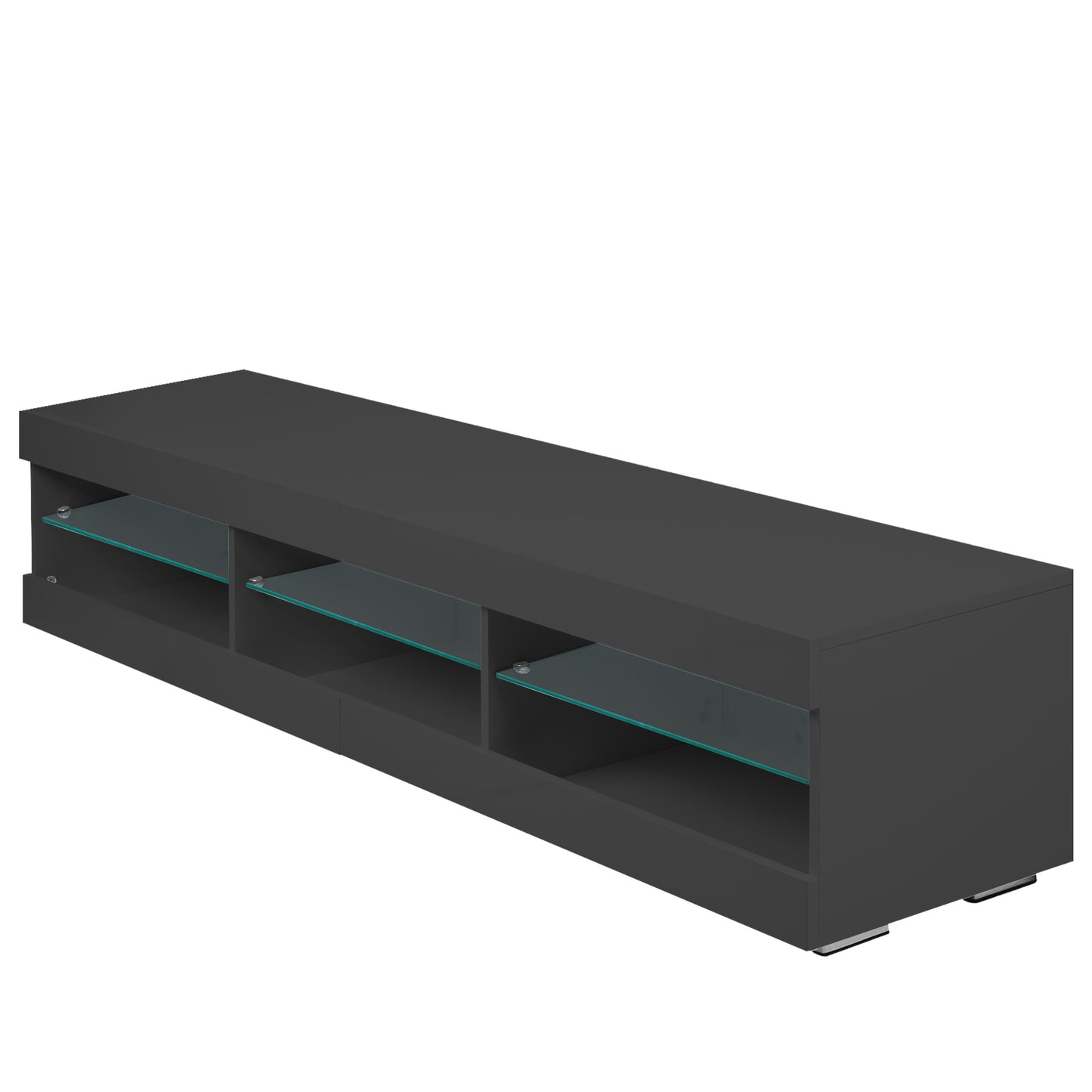 Sleek LED TV Stand with Versatile Storage Options