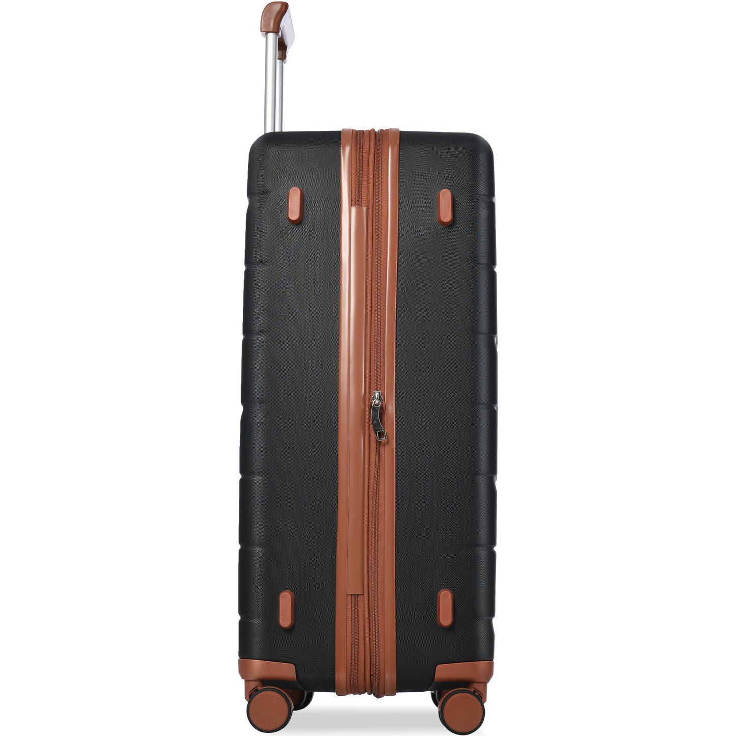 Luggage Sets 3 Piece Suitcase Set 20/24/28,Carry on Luggage Airline Approved,Hard Case with Spinner Wheels,Black and Brown