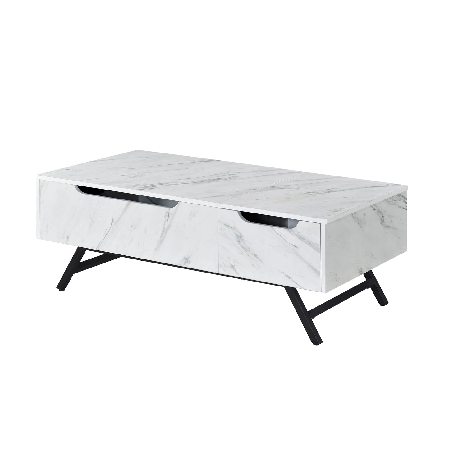 Throm Coffee Table with Lift Top in White Finish LV00830