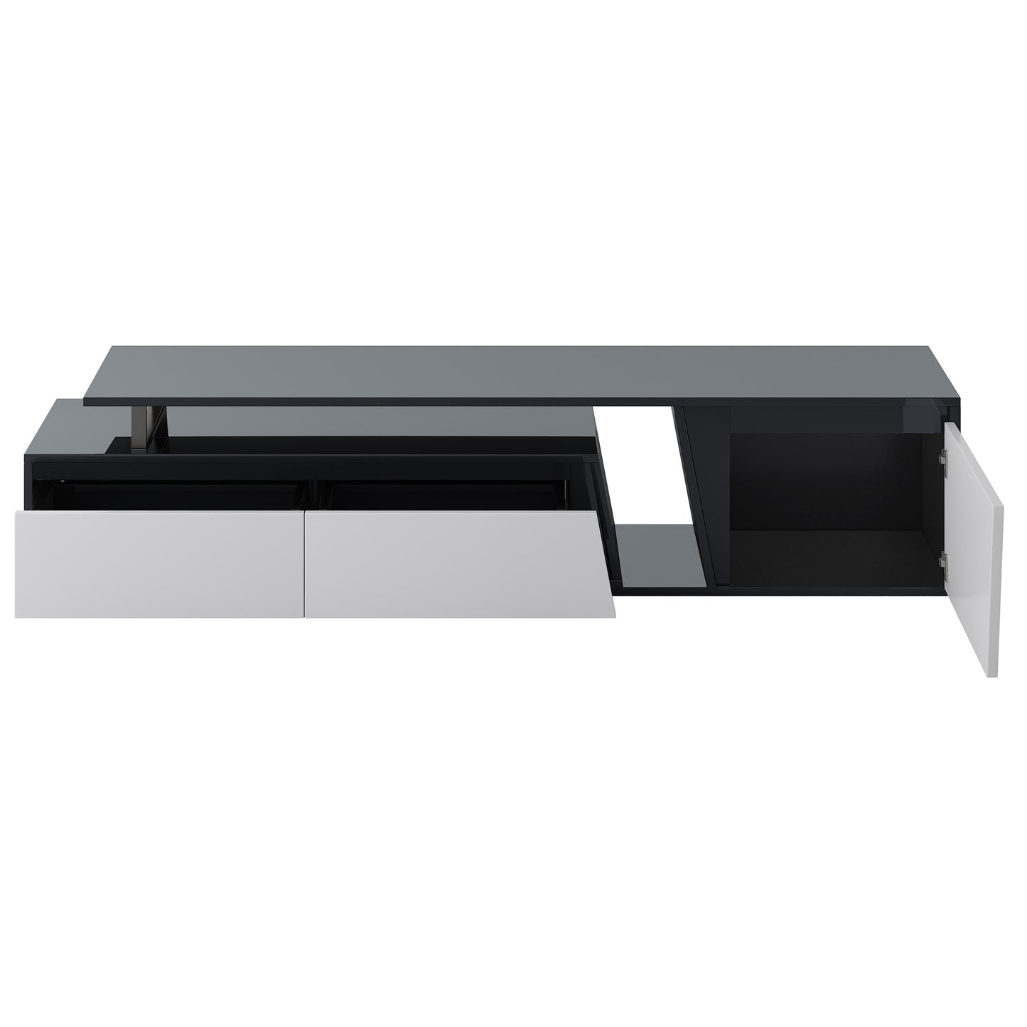 Sleek Rectangle Extendable TV Stand with Ample Storage for TVs Up to 100''