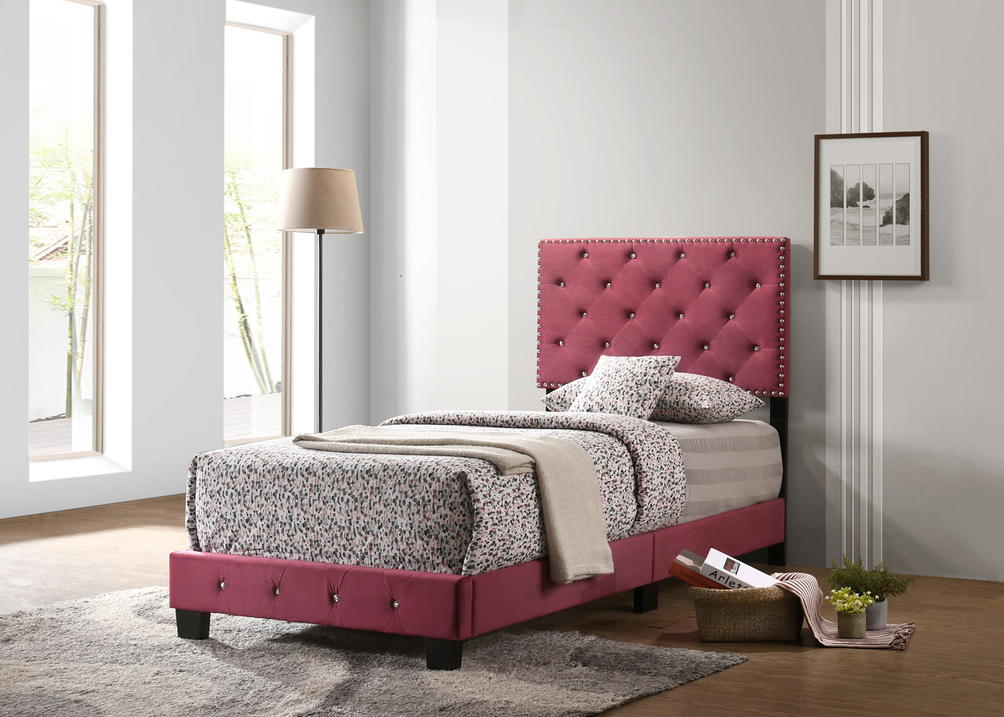 Suffolk G1403-TB-UP Twin Bed , CHERRY