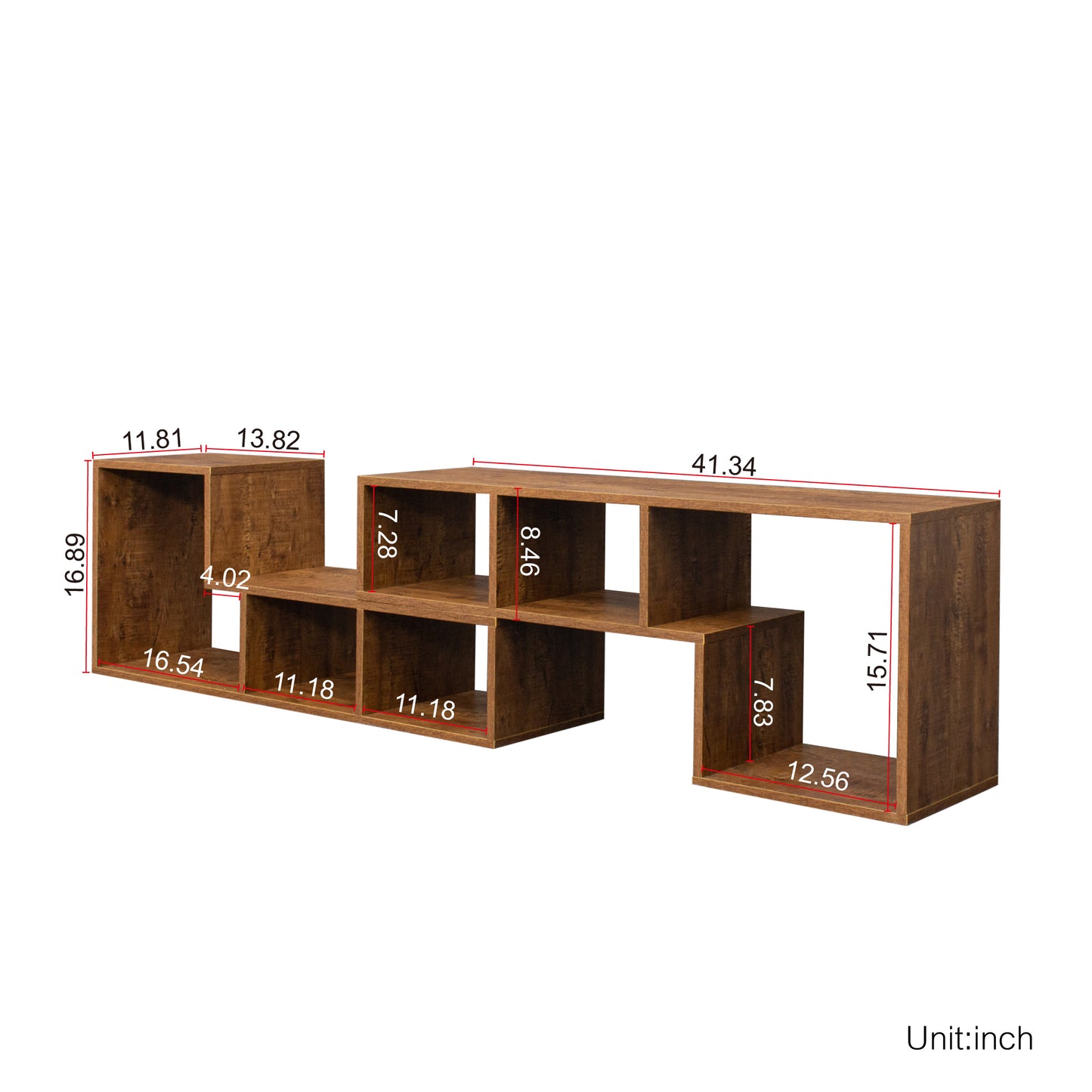 Versatile Walnut Home Furniture Cabinet with Display Shelves