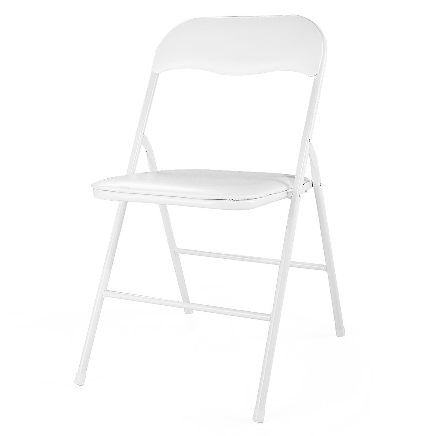 Folding and Stackable Chair Set, 6 Pack for Wedding, Picnic, Fishing and Camping, White