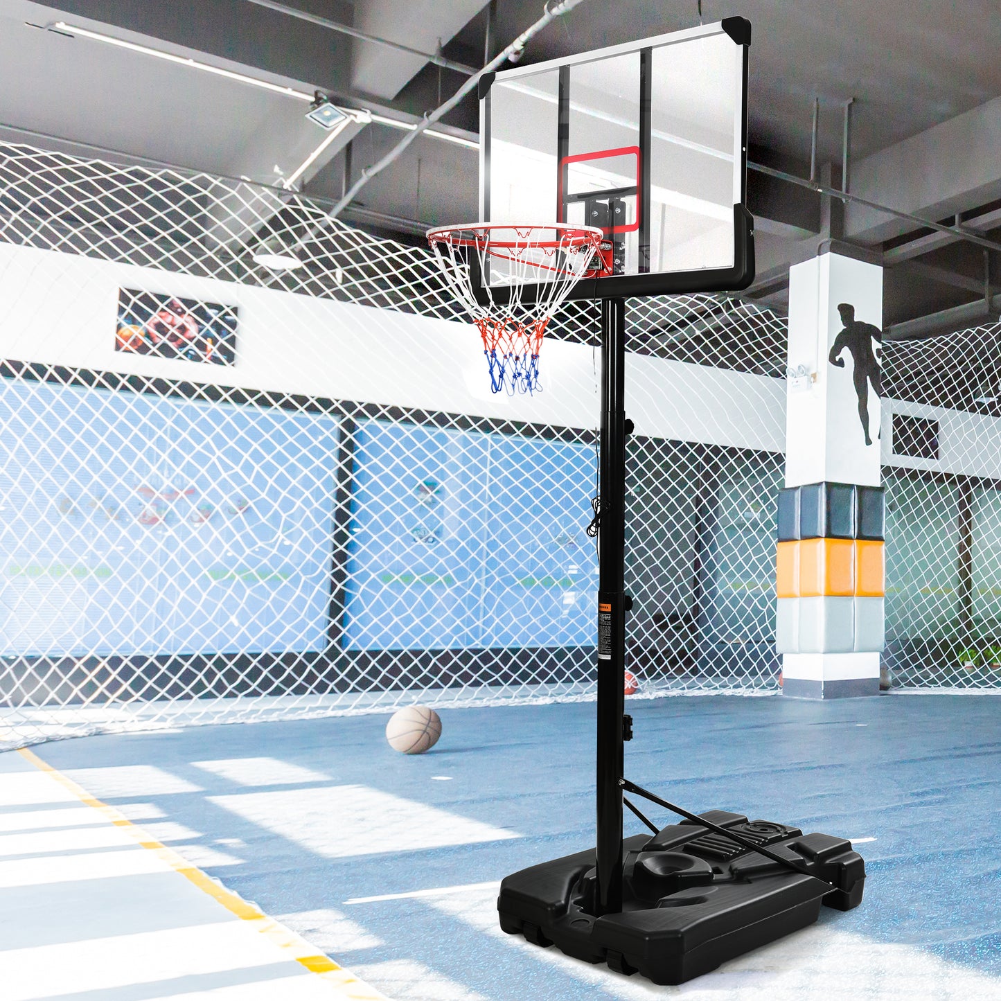 Portable Basketball Hoop Basketball System 6.6-10ft Height Adjustment for Youth Adults LED Basketball Hoop Lights, Colorful lights, Waterproof，Super Bright to Play at Night Outdoors,Good Gift for Kids