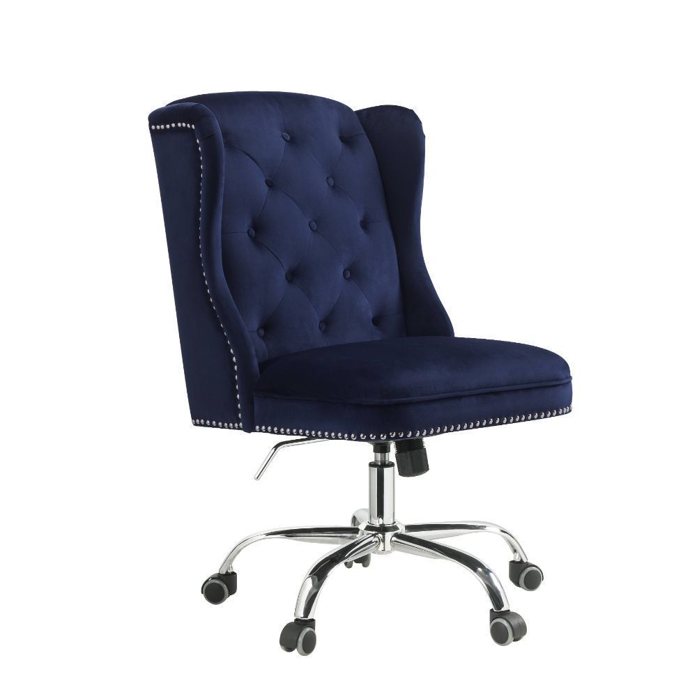 Jamesia Office Chair, Midnight Blue Velvet 92665