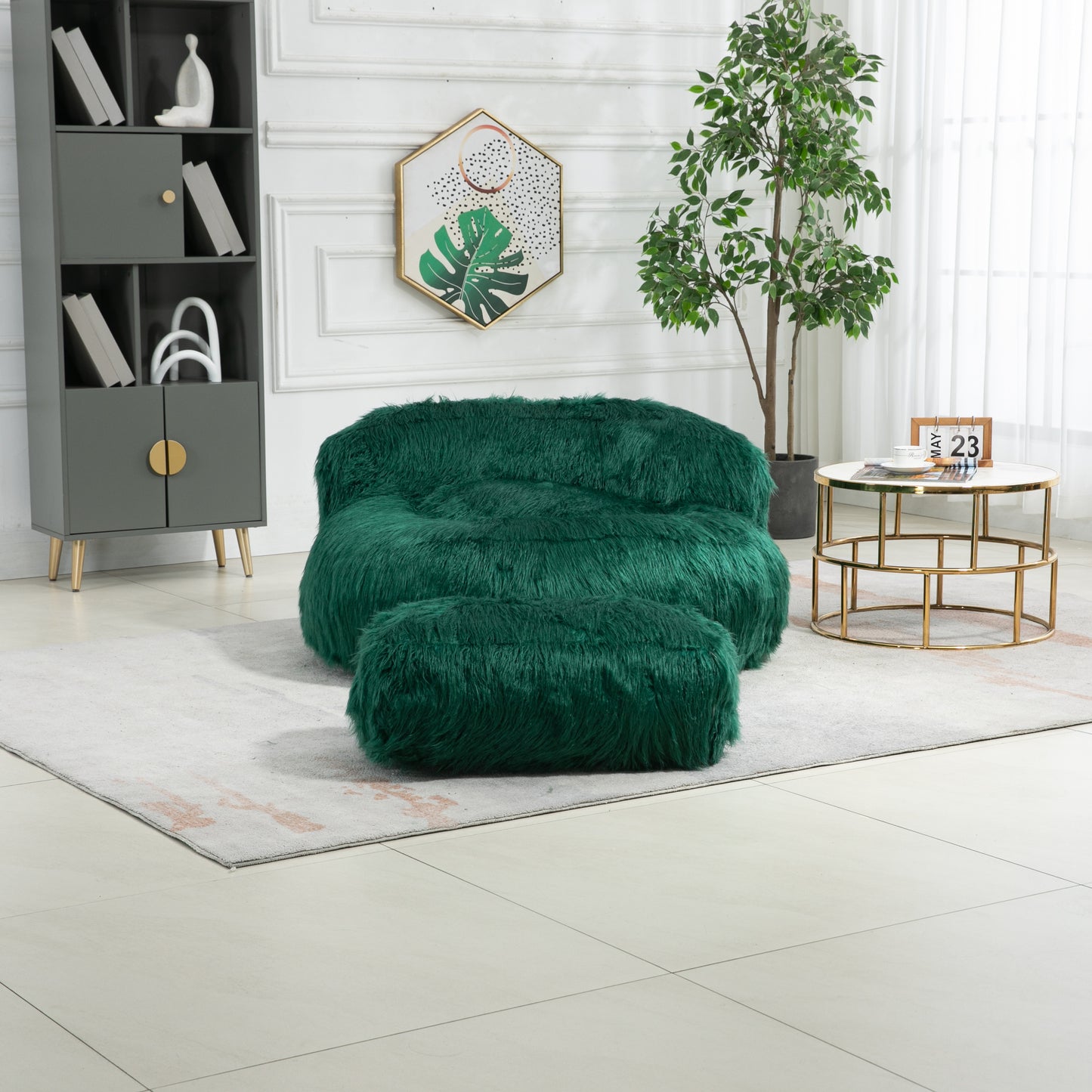 Plush Bean Bag Chair with High Density Foam Filling