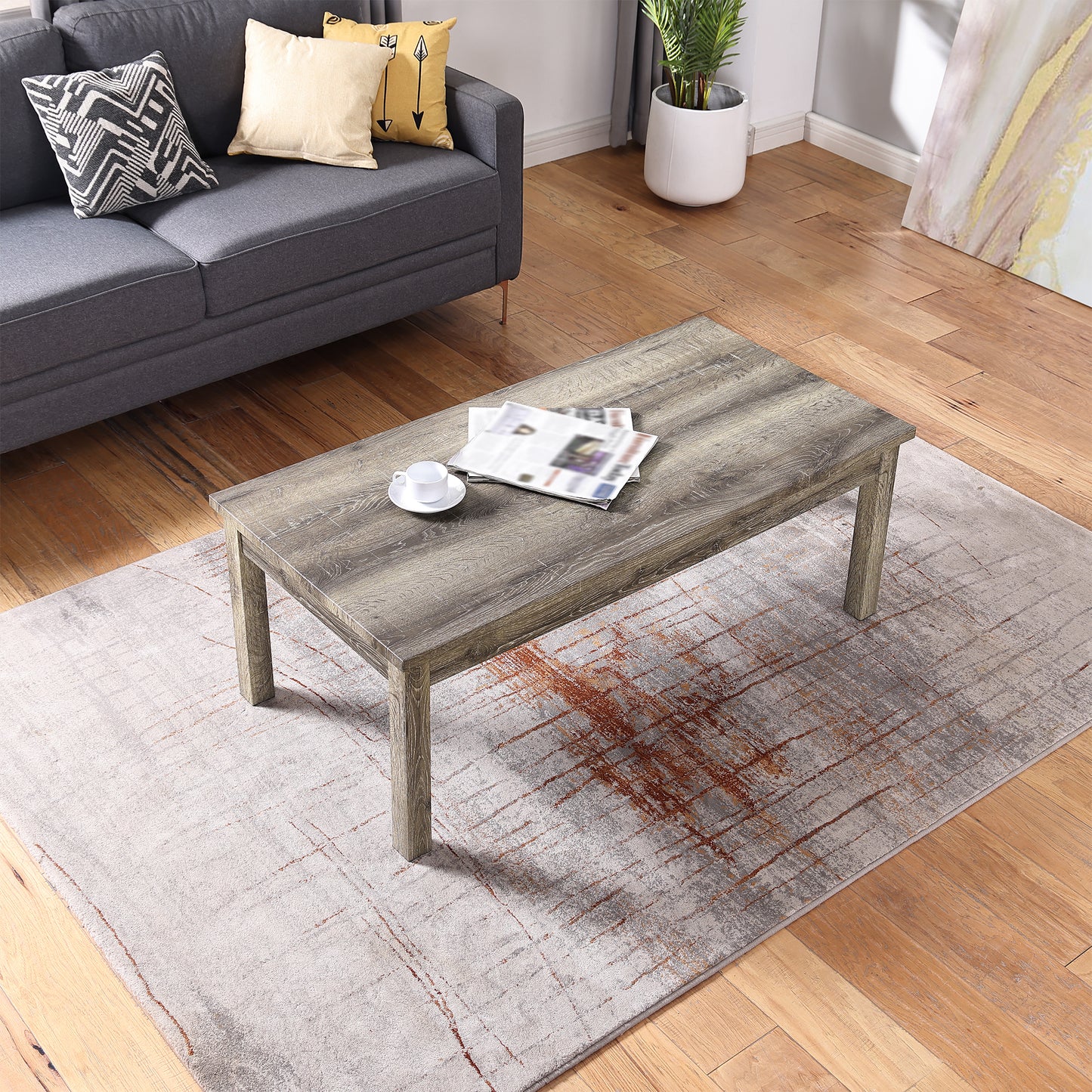 Convertible Lift Top Coffee Table with Hidden Storage Shelf