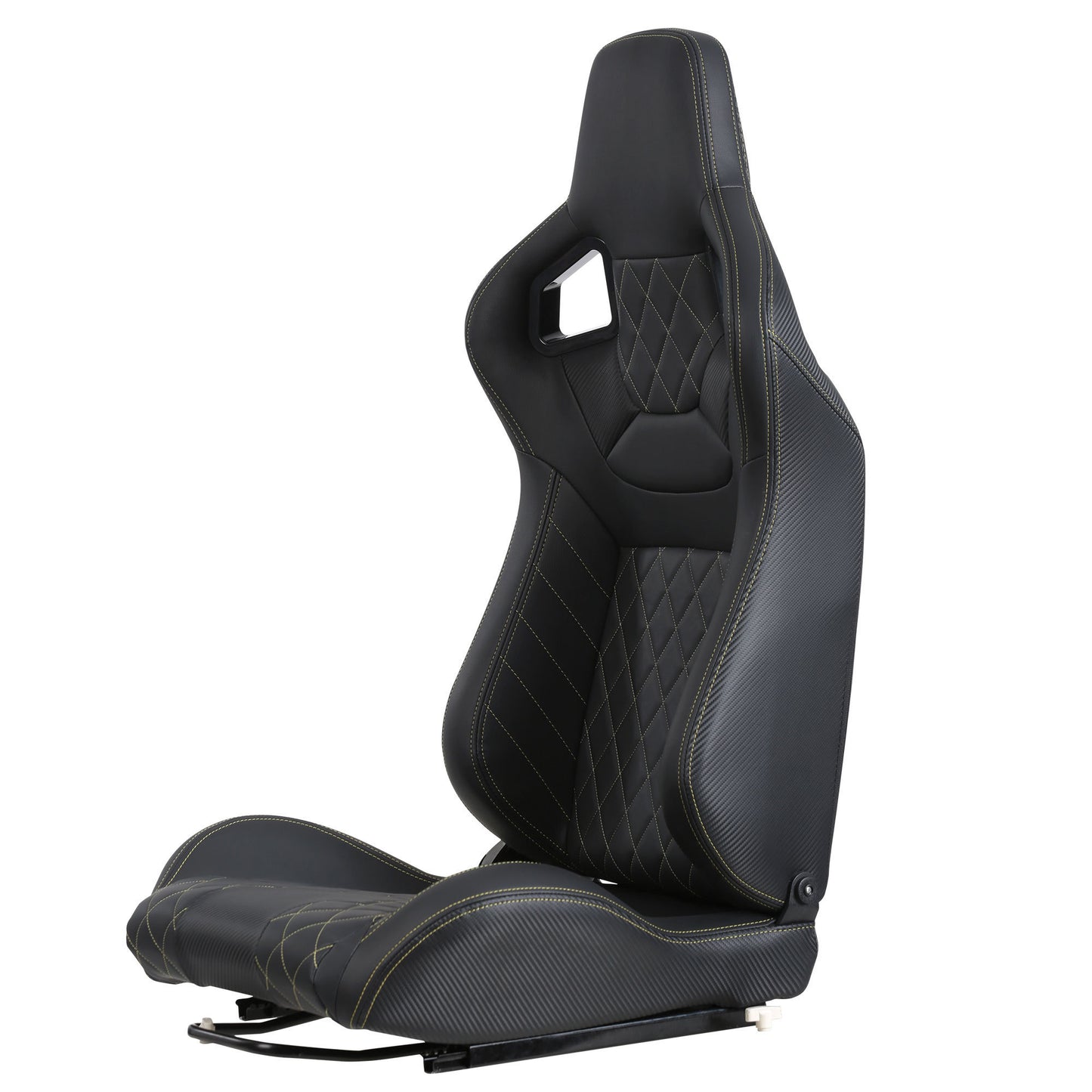 Ergonomic PVC Racing Simulator Game Seats, Black with Adjustable Double Slides