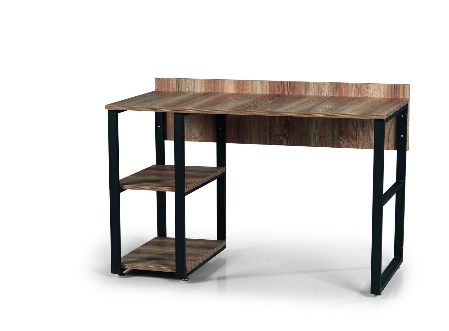 Rasse Oak Writing and Computer Desk with Black Metal Frame