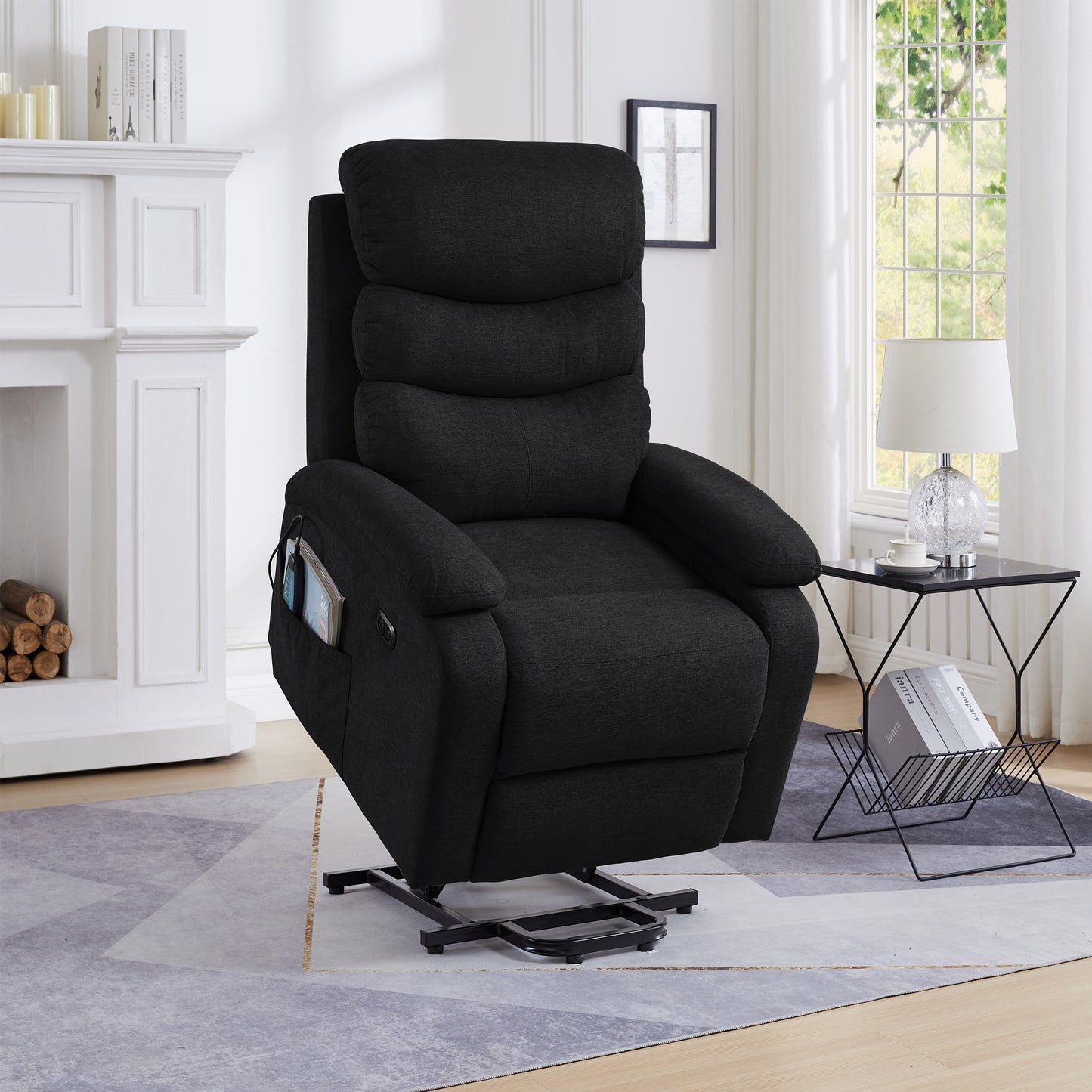 Electric Power Lift Recliner Chair with Massage, Heating, and USB Port