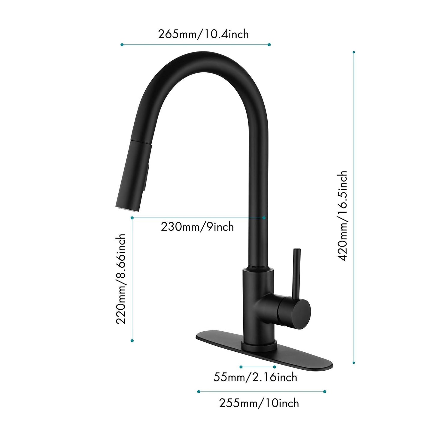 Kitchen Faucet with Pull Down Sprayer