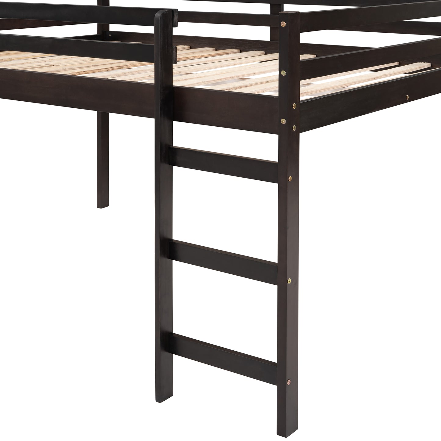 Loft Bed with Slide, Multifunctional Design, Full (Espresso)( :WF281157AAP)