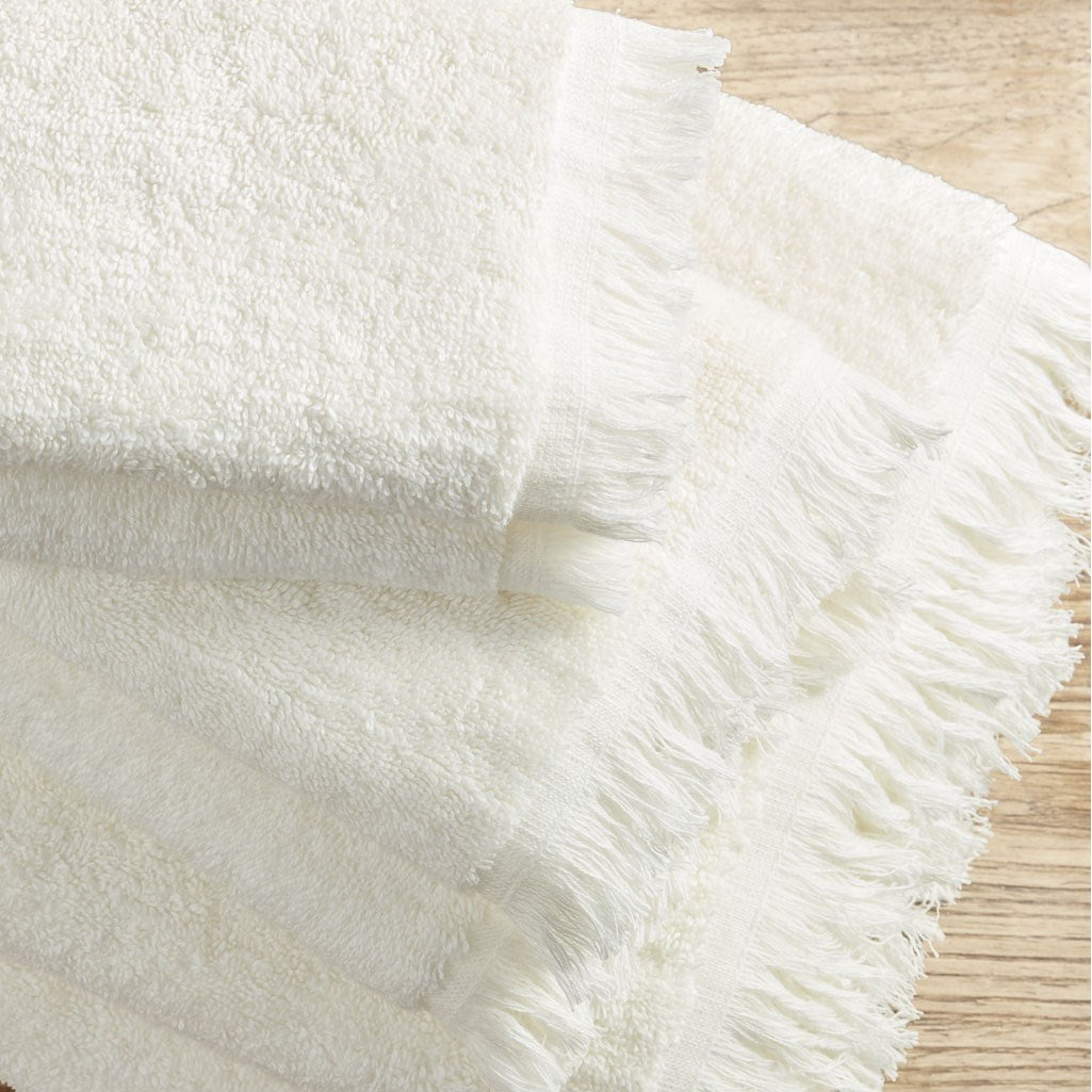 Luxurious Cotton Towel Set with Ink Dyed Slub Pattern - 6 Piece