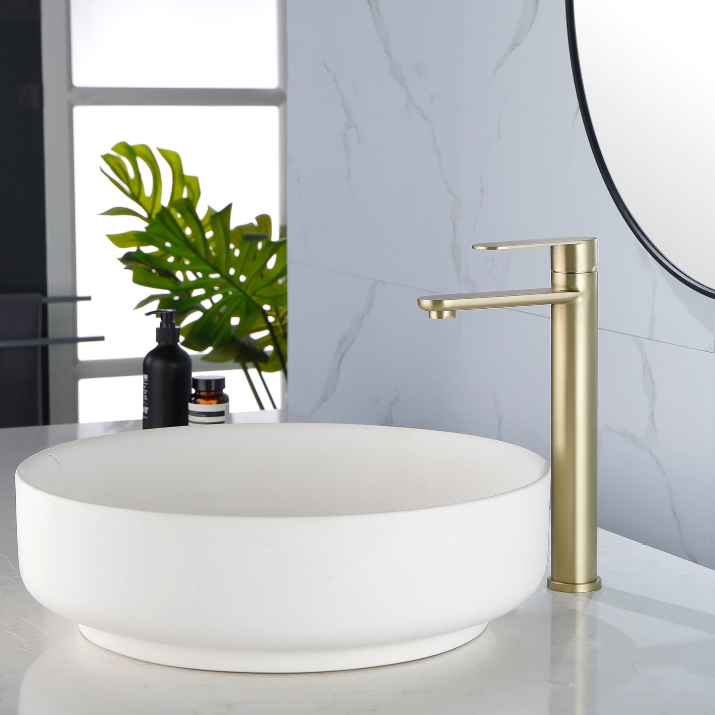 Luxurious Modern Gold Brass Bathroom Faucet