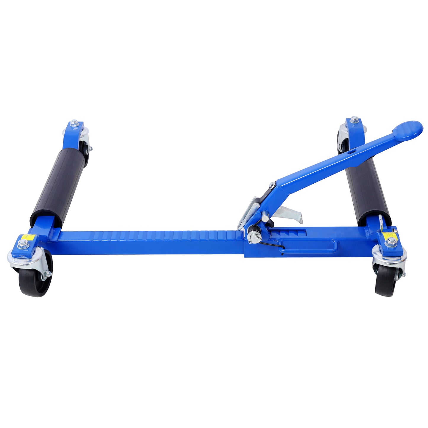 Set of (2) Wheel Dolly Car Skates Vehicle Positioning Hydraulic Tire Jack Ratcheting Foot Pedal Lift Hydraulic Car Wheel Dolly, 1,500lbs blue