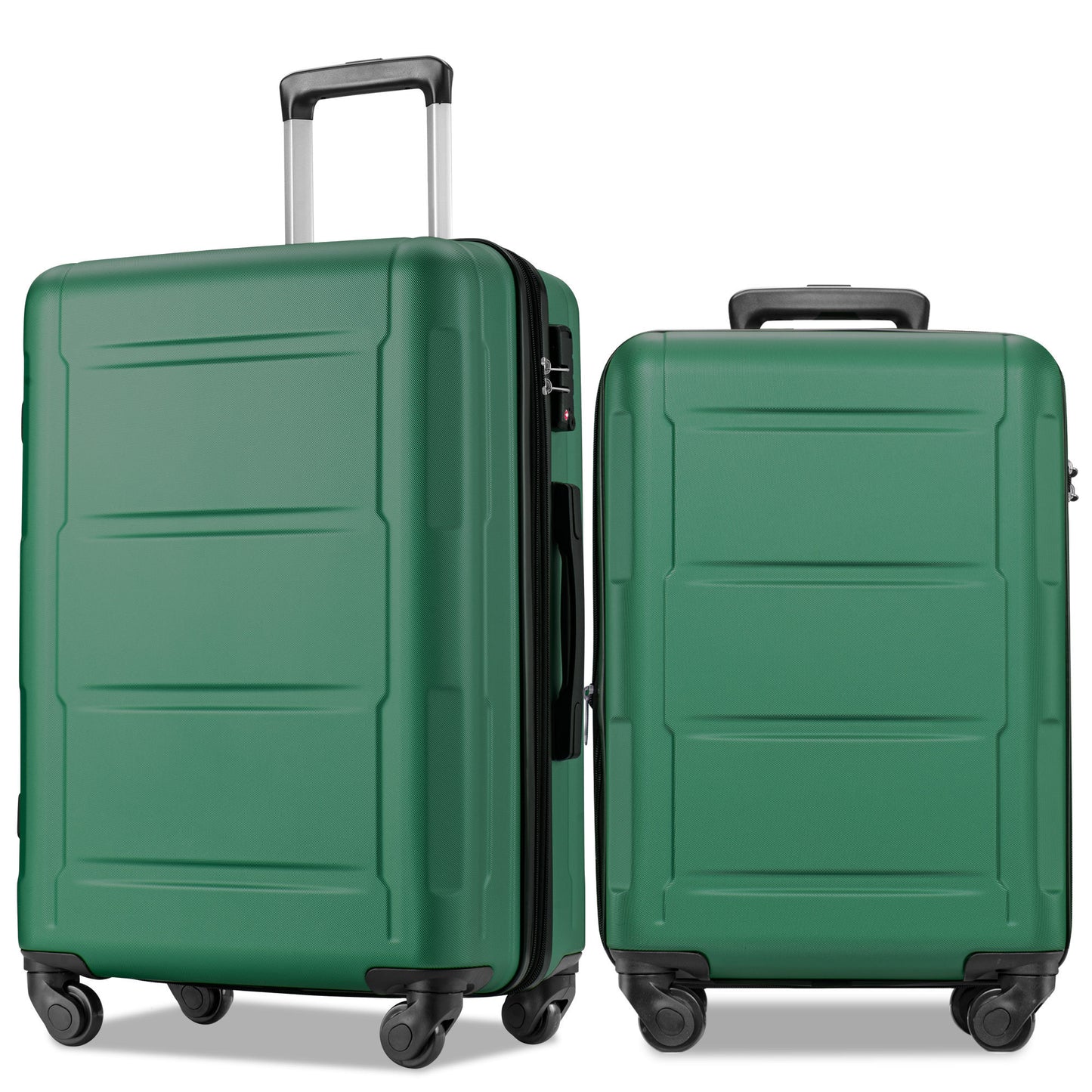 Expandable  Spinner Wheel 2 Piece Luggage Set ABS Lightweight Suitcase with TSA Lock 20inch+24inch