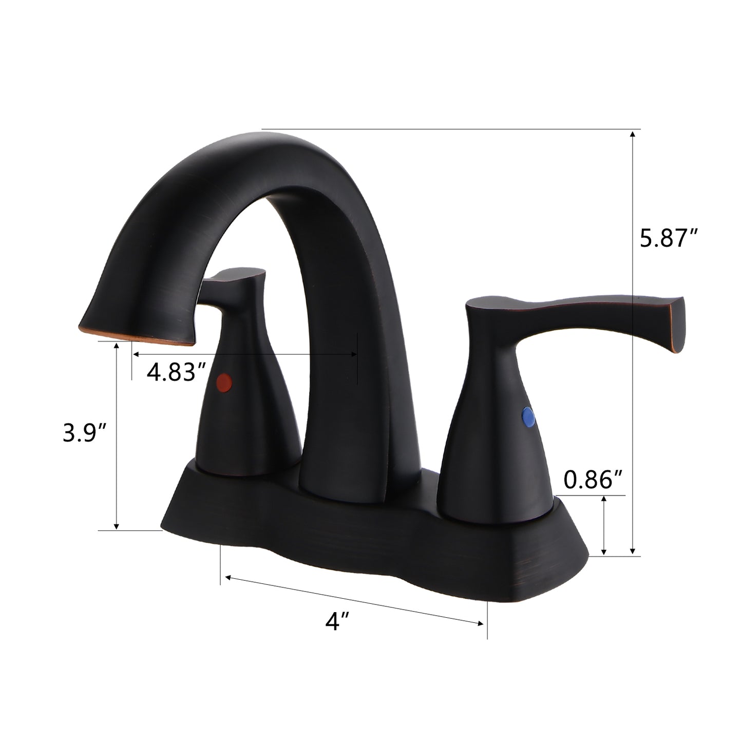 Classic Oil-Rubbed Bronze Bathroom Faucet with 2 Handles and Pop-Up Drain