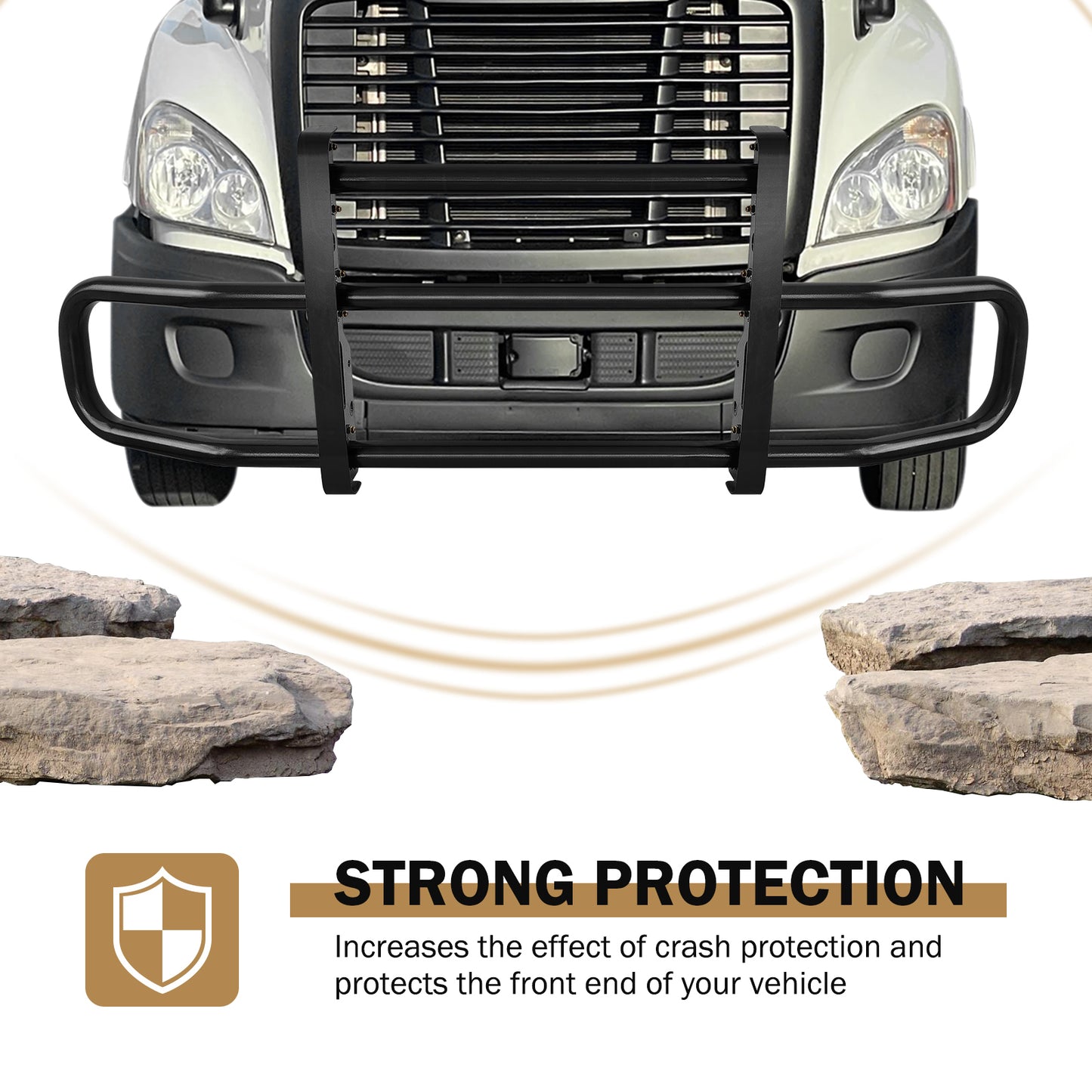 Deer Guard with Brackets for Freightliner Cascadia 2008-2017