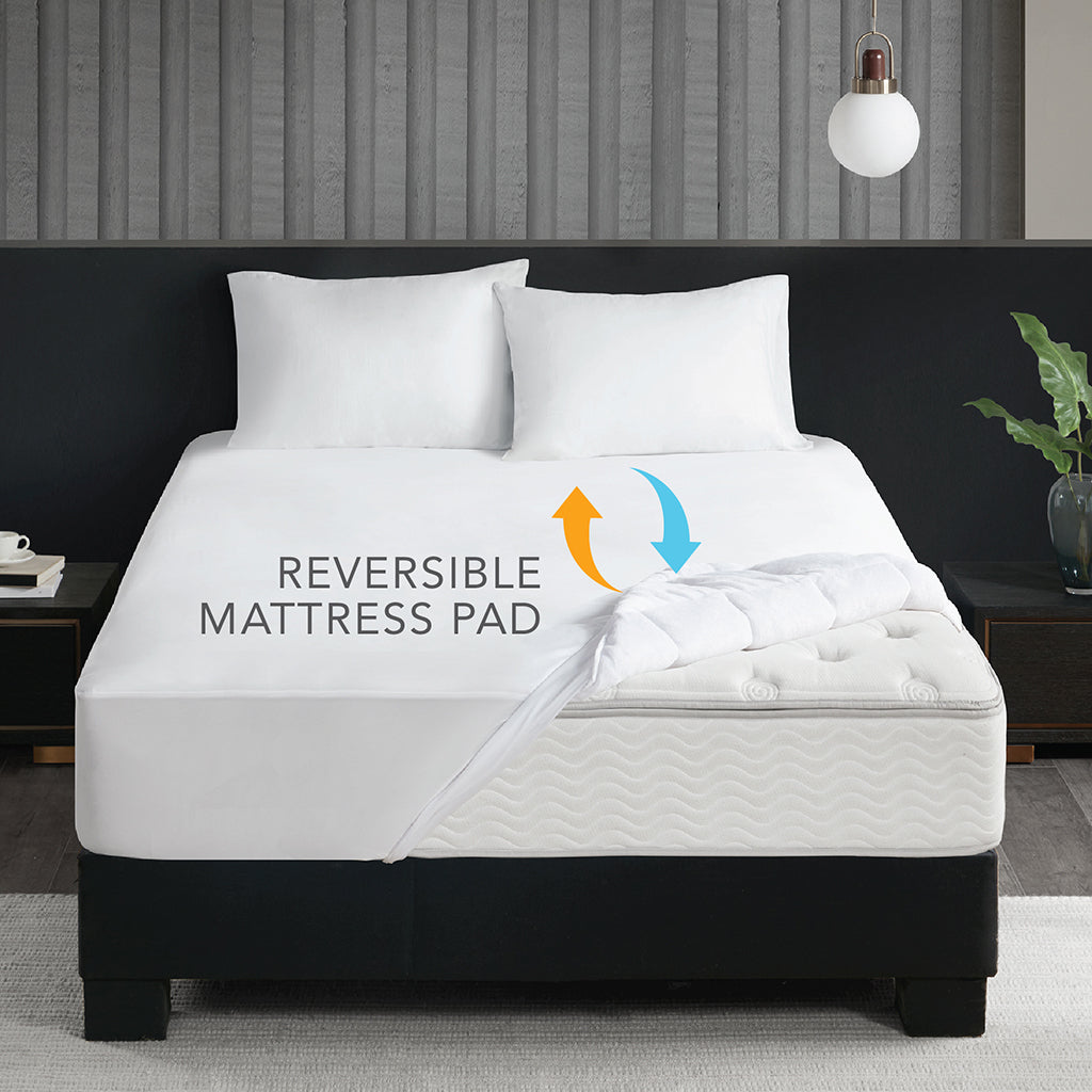 Cool/Warm Reversible Waterproof and Stain Release Mattress Pad