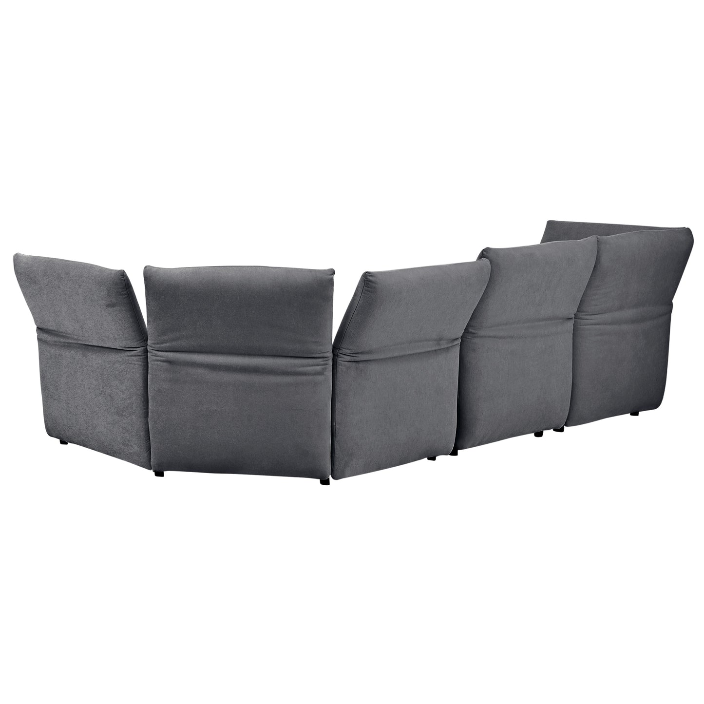 Stylish Sofa Set with Polyester Upholstery with Adjustable Back with Free Combination for Living Room