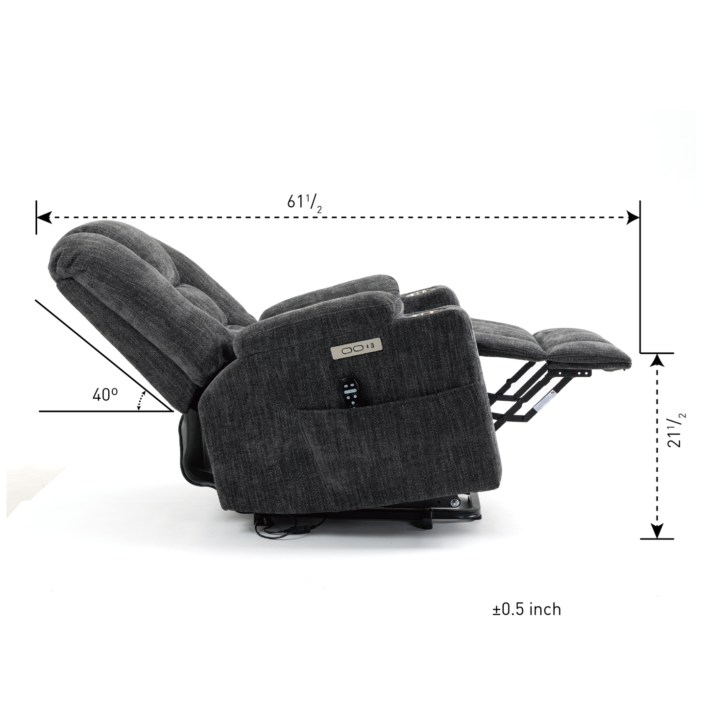 Comfortable Power Lift Recliner Chair with Massage, Heat, and USB Ports