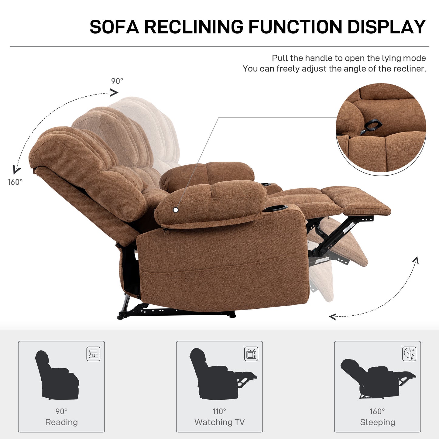 Heated Massage Recliner Chair with Extended Reclining