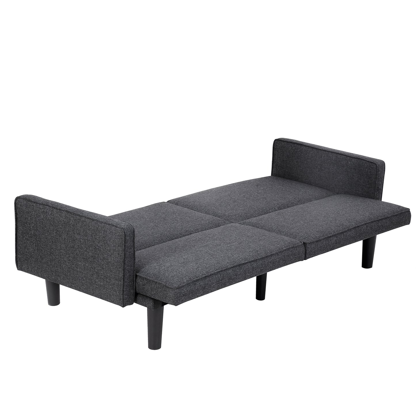 Futon Sofa Bed Convertible Sectional Sleeper Couch, Loveseat Bed with Tapered Legs for Living Room, Study, Dorm, Office