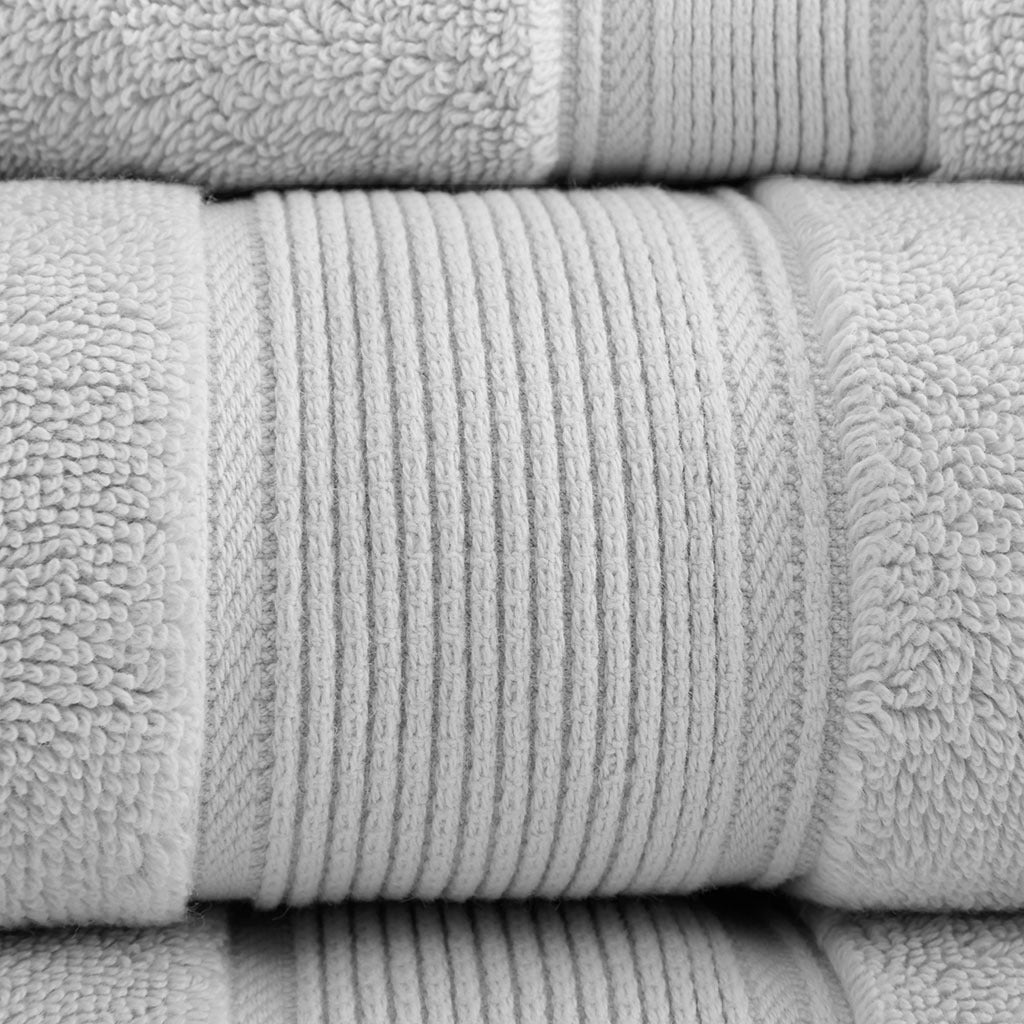 Luxurious Silver Cotton Towel Set