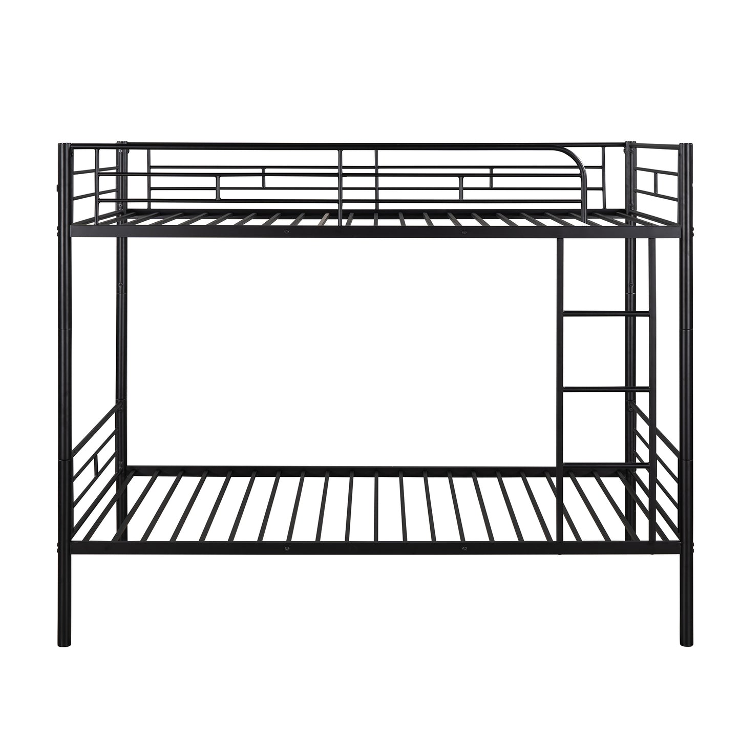 Contemporary Twin Metal Bunk Bed with Separable Twin Beds Option - Black