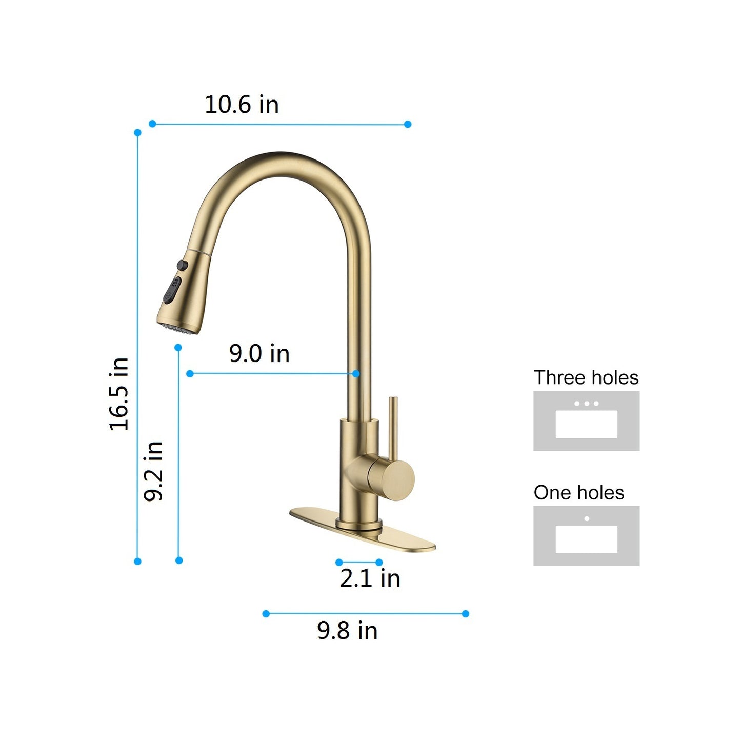 Kitchen Faucet with Pull Out Spraye