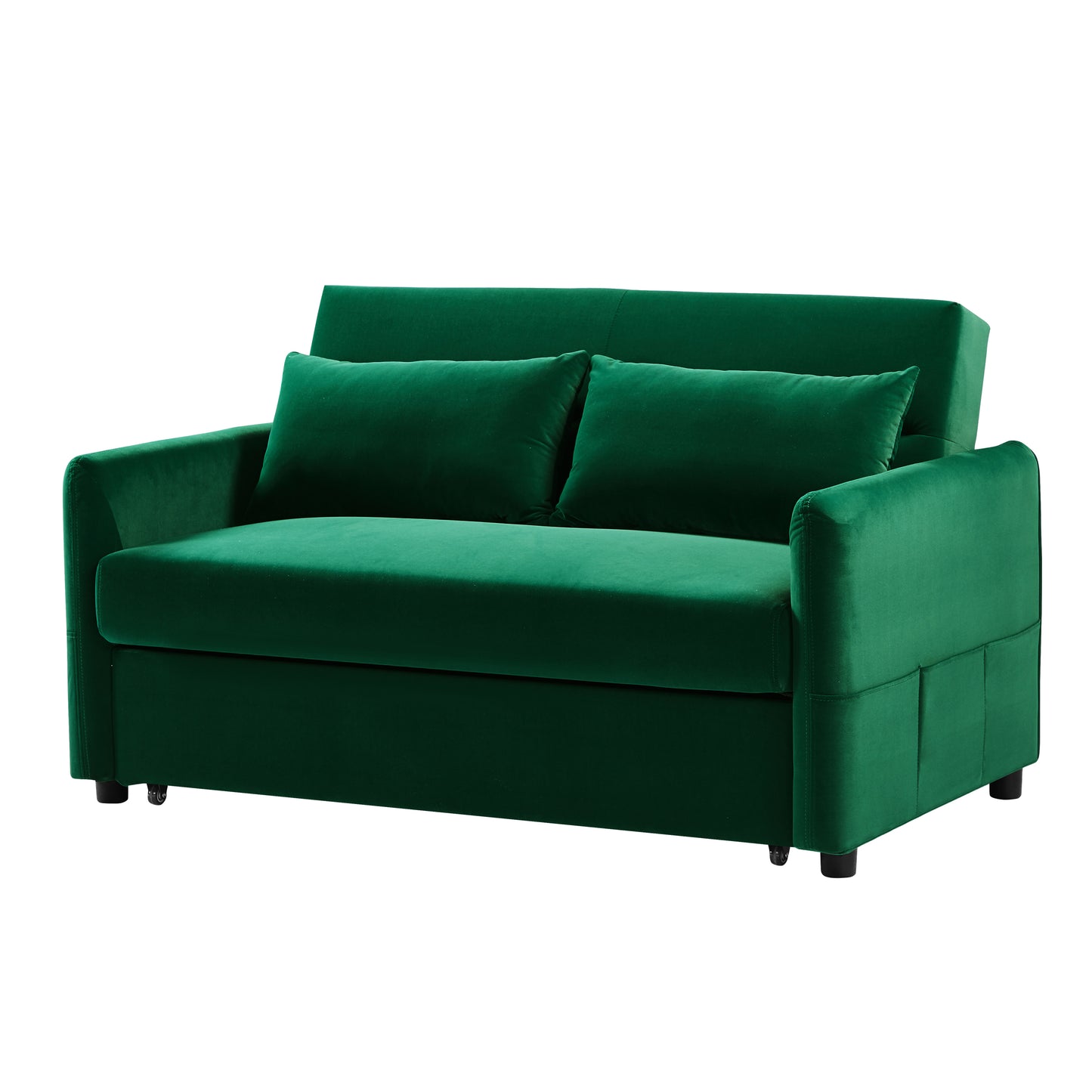 2033 Dark Green Convertible Sofa Chair Bed