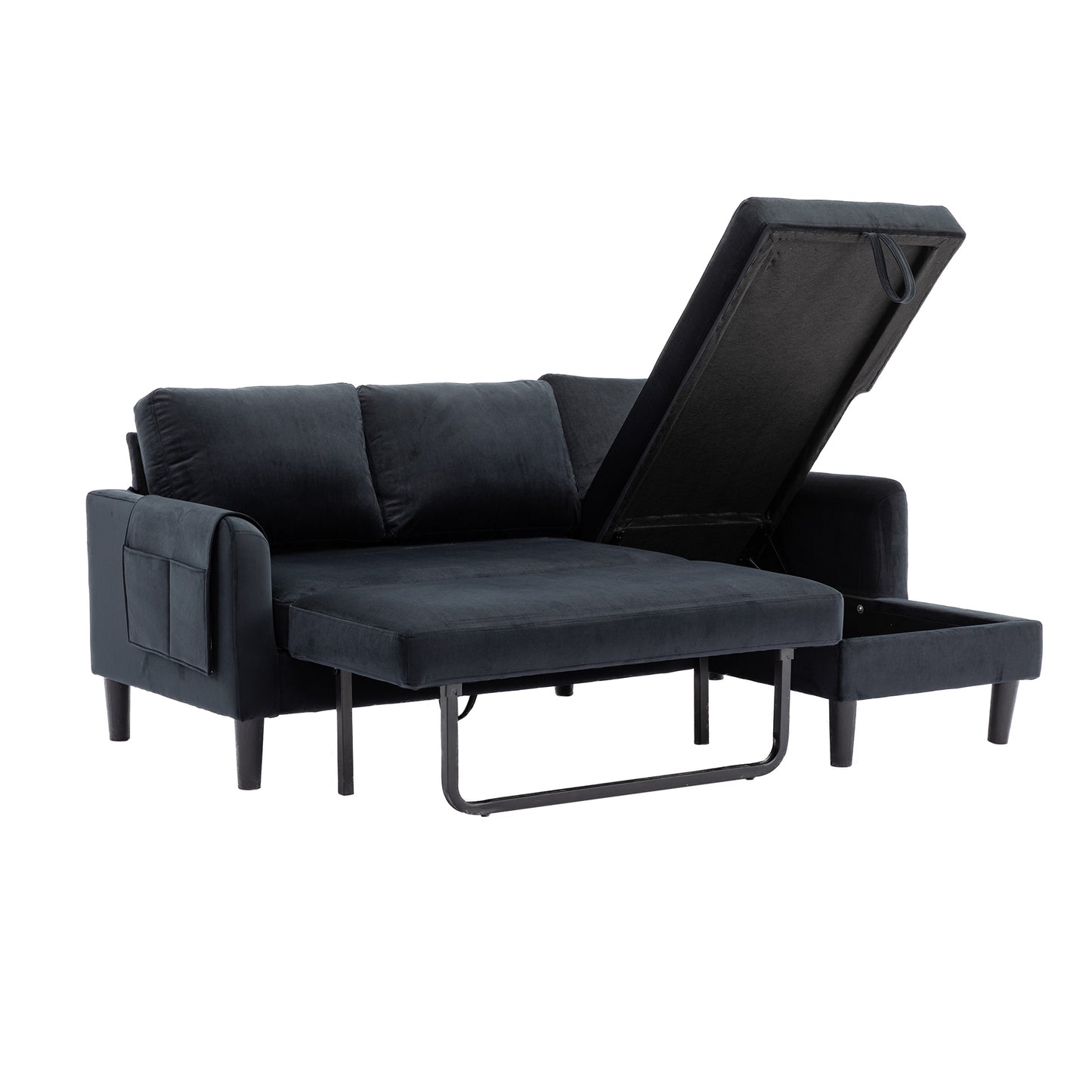 UNITED WE WIN Sectional Sofa Reversible Sectional Sleeper Sectional Sofa with Storage Chaise