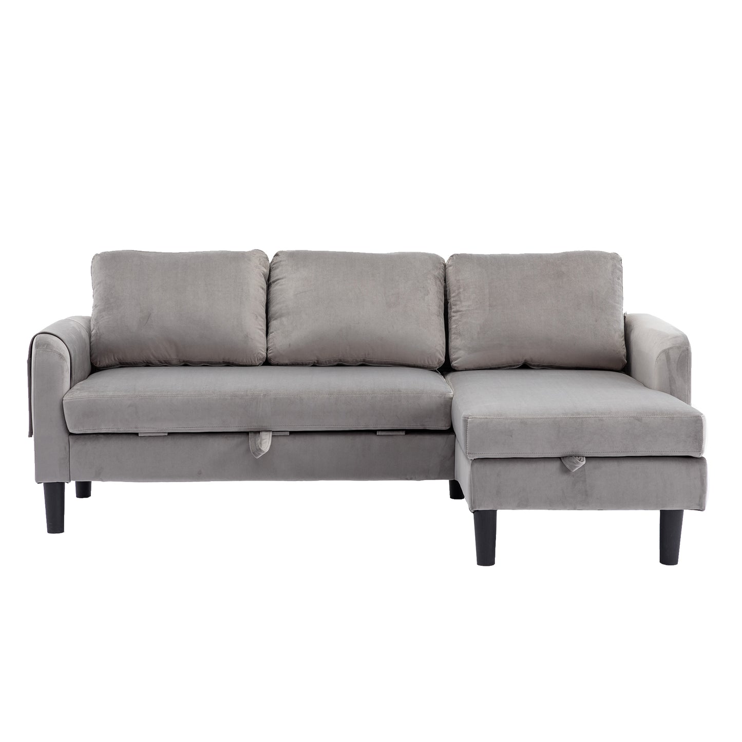 UNITED WE WIN Sectional Sofa Reversible Sectional Sleeper Sectional Sofa with Storage Chaise