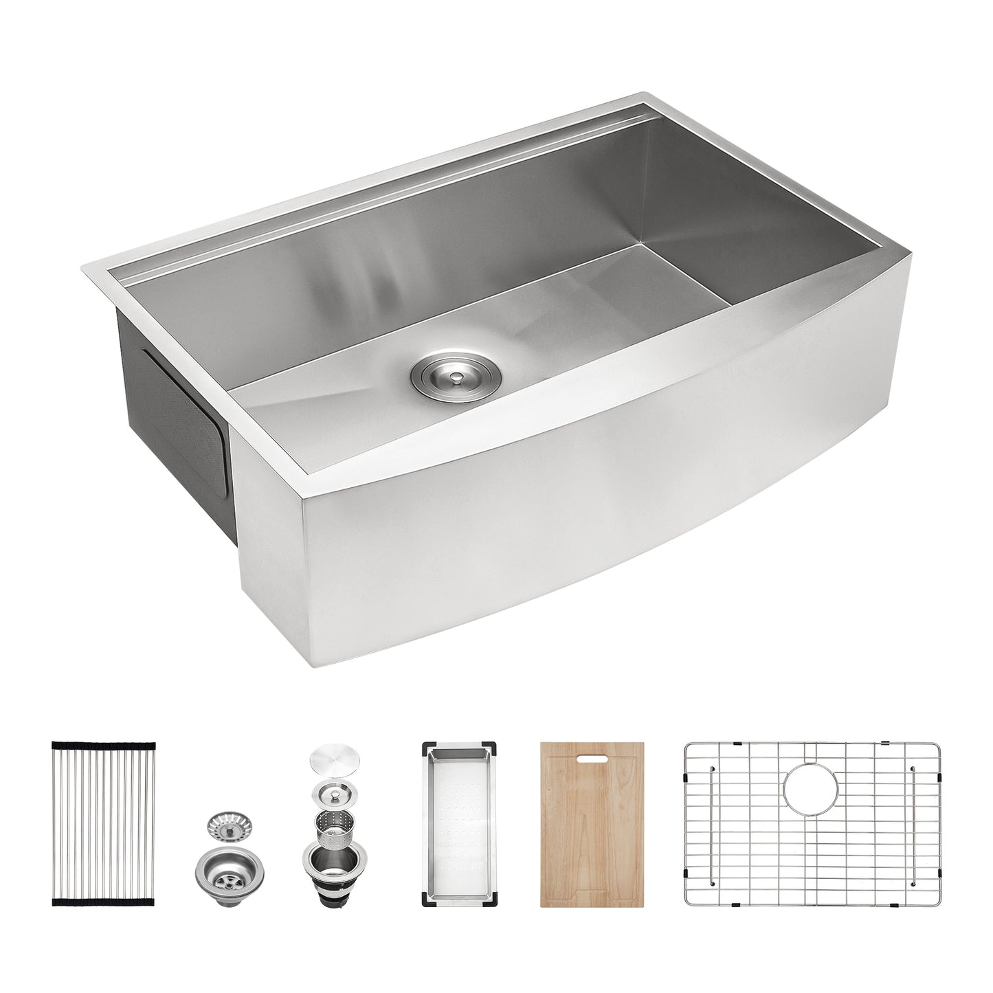 30 Inch Stainless Steel Farmhouse Sink Workstation with Accessories