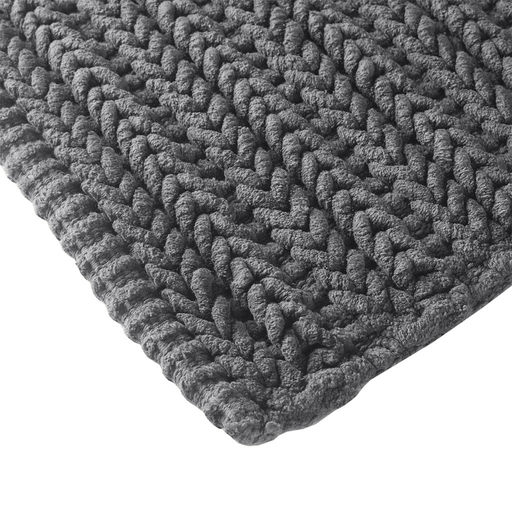 Chenille Chain Stitch Cotton Bath Rug