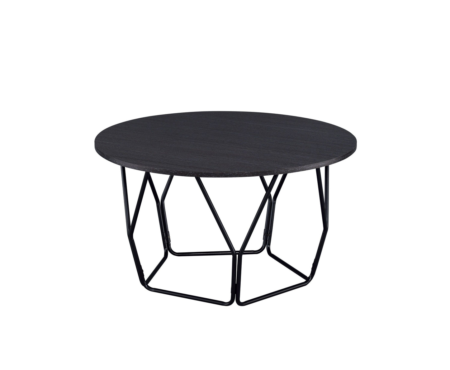 Sytira Coffee Table: Espresso & Black Drum Style