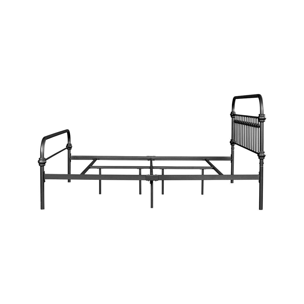 86.4" L X 59.6" W X 44"H Metal Bed Frame Queen Size Standerd Bed Frame - BLACK