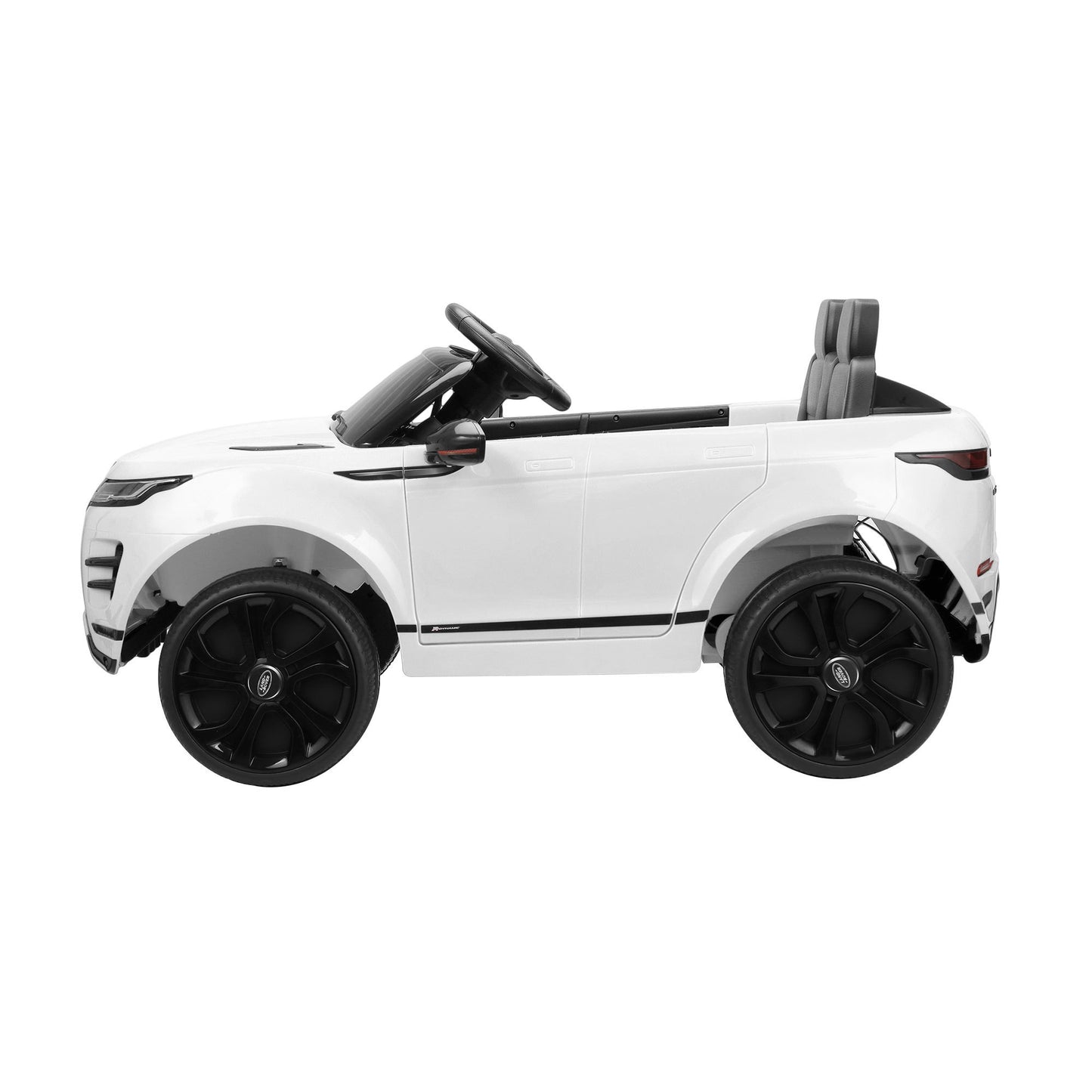 12V Land Rover Licensed Vehicle, Kids Ride On Car with 2.4G RC, 4 Spring-Suspension Wheels, LED Lights, Music, Electric Vehicle Toy for Boys Girls, 3-6 Years Old - White