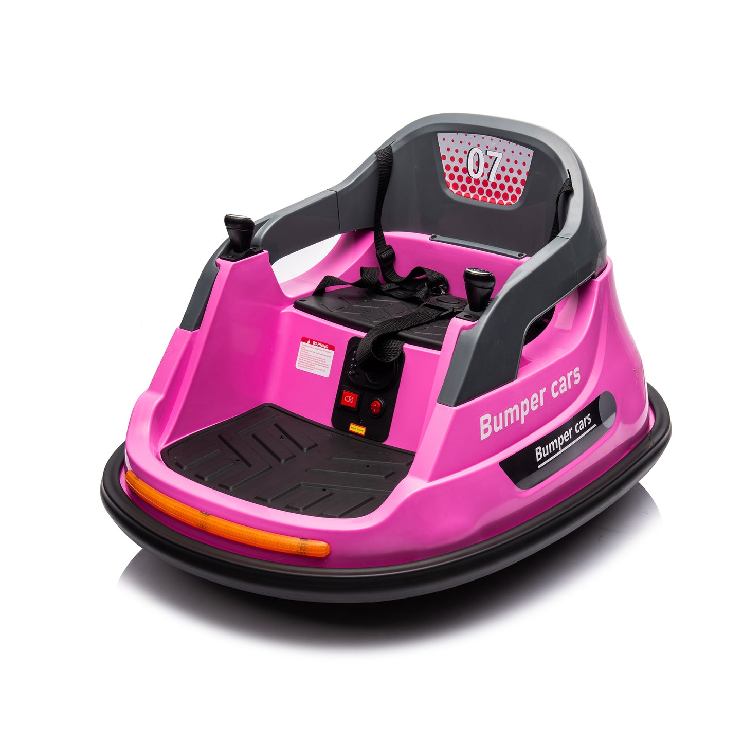 12V Pink Bumper Car with Remote Control and LED Lights