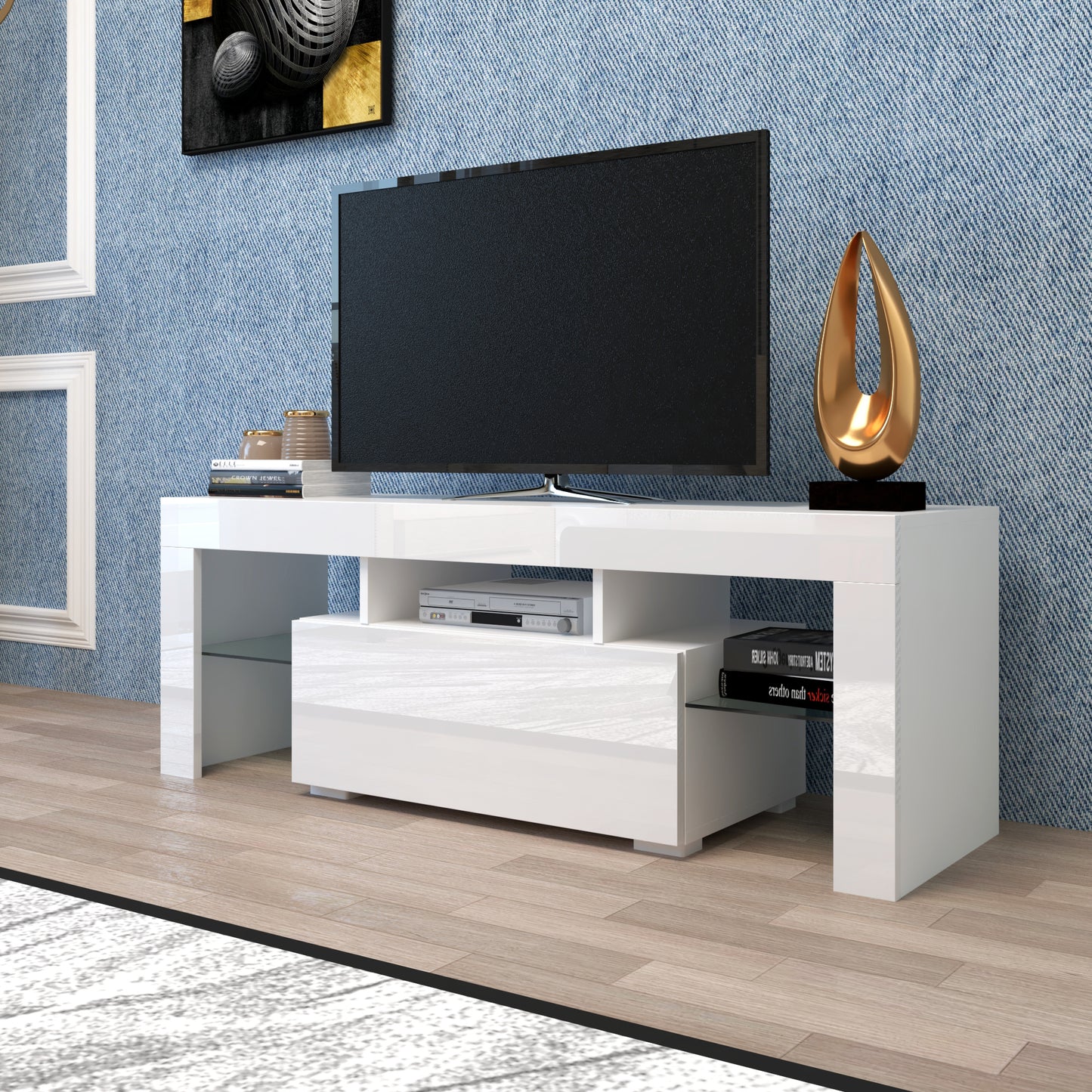 Modern LED Entertainment TV Stand with Elegant Design