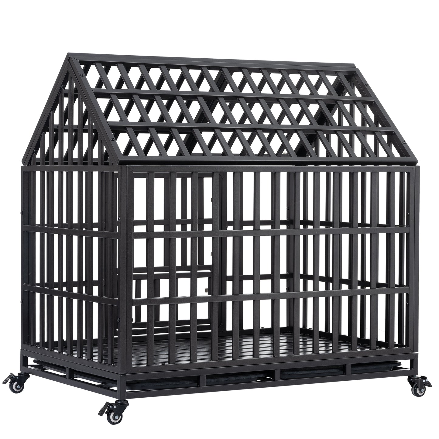 Heavy Duty Dog Cage  pet Crate with Roof