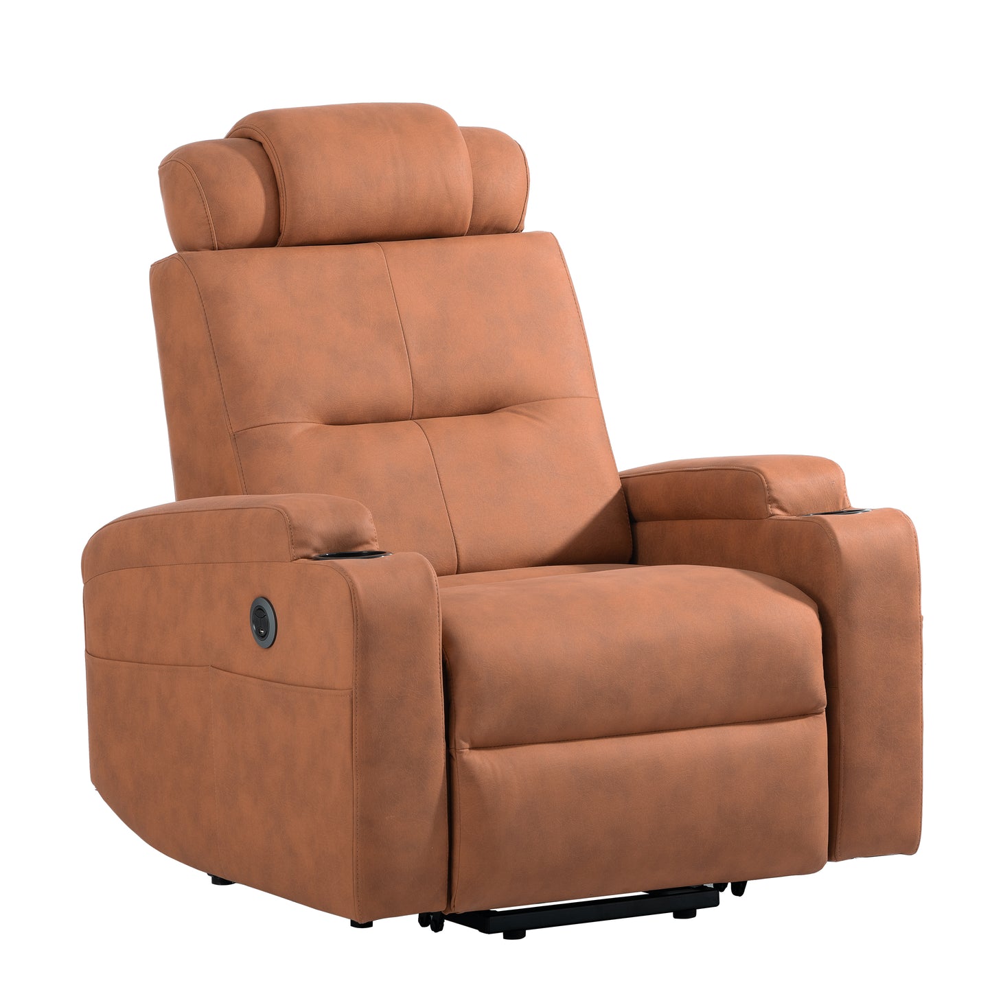 Comfortable Electric Power Lift Recliner Chair for Seniors with USB Charge Port (Orange)