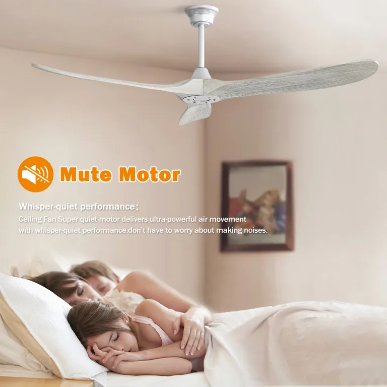 60 Inch Elegantly Crafted Ceiling Fan with DC Motor and Remote Control